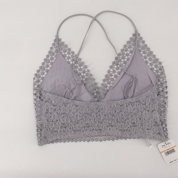 NWT Free People Constellation Bra Crochet Silver S - Picture 6 of 9